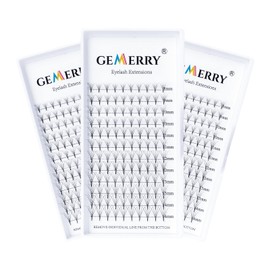 3 Pieces GEMERRY 3D 5D 8D 10D 12D 14D Eyelash Extensions, Ready to Use, Fan Volume Lashes 0.07 mm