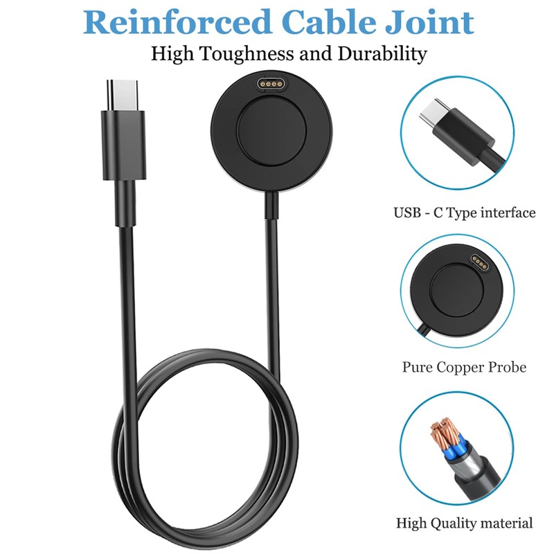 Threeeggs Compatible with Garmin Watch Charger Dock, USB Type-C Charging