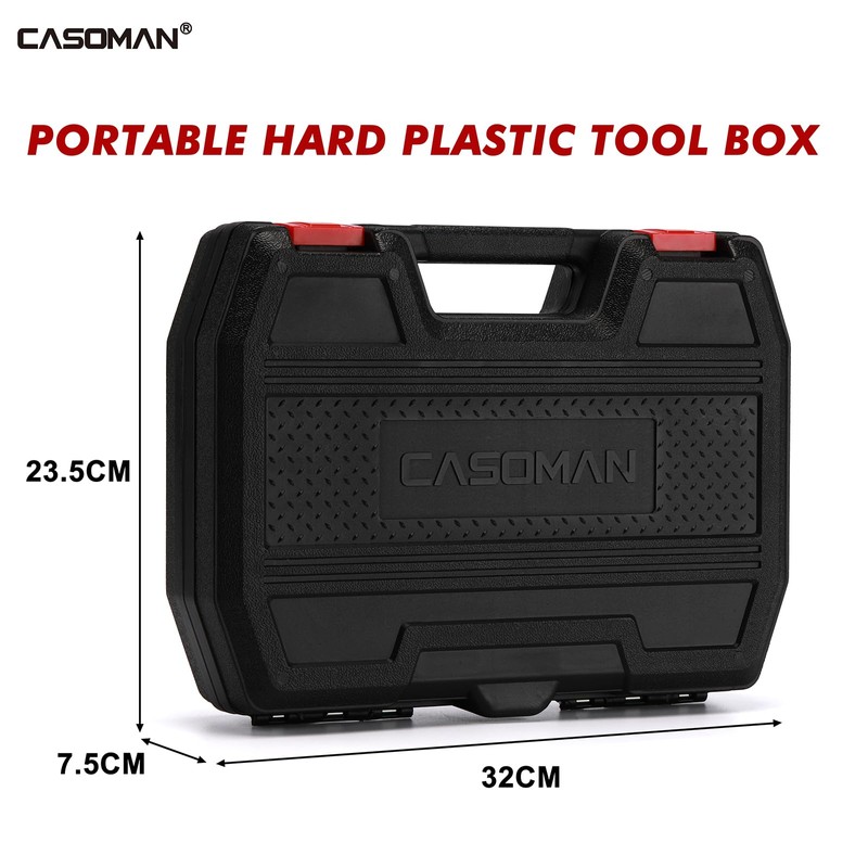 CASOMAN 1/2” Drive Deep Big Impact Socket Set, 13-Piece Large