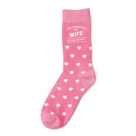 D Design Invent Print! Wife Gift Socks Women's Funny Present Keepsake for Wife Size 4 – 7 (Love Hearts)