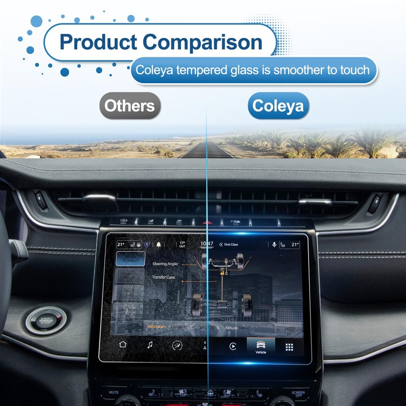 Coleya 2022 2023 2024 2025 Grand Cherokee Screen Protector for