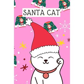 Orange - Santa cat A Fun Christmas Planner Gift gift for man and women, Kids Journal Notebook: The Ultimate Organizer 120 Pages (Merry Christams NoteBook)