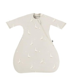 GUNAMUNA Unisex Baby Transitional Swaddle Bag, Easy Diaper Change Zipper, Infant Toddler Swaddle, 1.0 TOG, Goose, 3-6 Months