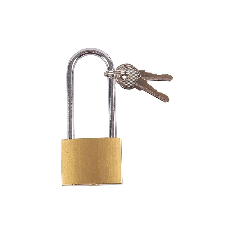 Blackspur - Iron Long Shackle Padlock - 4cm - Brass