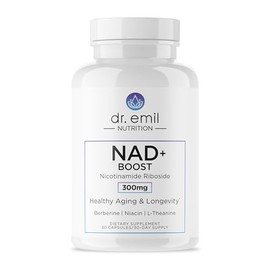 DR. EMIL NUTRITION NAD+ Boost - Suplemento de ribósido de nicotinamida - Apoya la energía celular, la longevidad y el envejecimiento saludable - Sin O