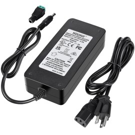 HOUHUI 24V Power Supply UL Listed, 5 Amp 120W AC/DC Adapter 24 Volt Transformer, 100-240V AC to 24V DC Converter Power Adapter with 5.5 x 2.1mm DC Plug for LED Strip Security Cameras Router Monitor