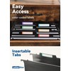 SortRax Plastic High Capacity Hanging File Folders, 4" Expansion for