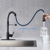 Faucet for Kitchen Sink, Black Kitchen Faucet with Pull Down