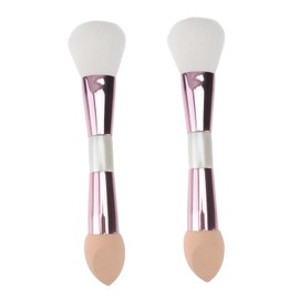 BIUDECO 2pcs Dual Headed Makeup Brush Versatile Cosmetics Tool for Blending Contouring and Highlighting Soft Bristle Brushes for Application and Daily Makeup Needs