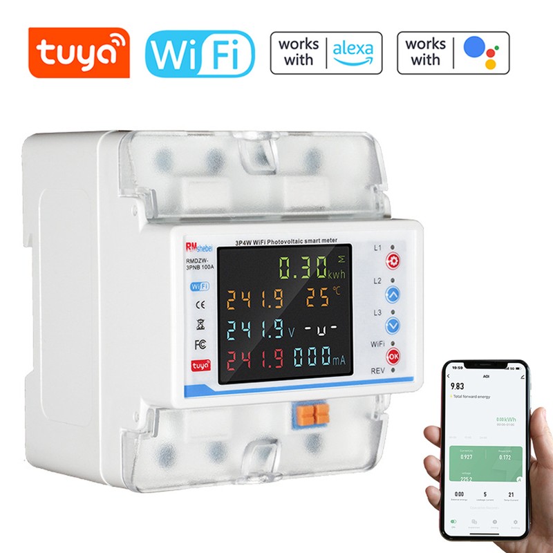 Tuya WiFi Intelligent Circuit Breaker Automatic Reclosure Protector 3P4W Power