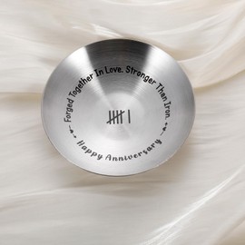 Anniversary Wedding Gifts for Couples, Iron 6th Anniversary for Him Her, 6 Year Anniversary Steel Gifts for Him, 6 Month Anniversary Iron Gift for Boyfriend Husband Wife Girlfriend Jewelry Tray