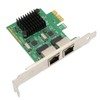 PCI E NIC Network Card 2 Way RJ45 Port for