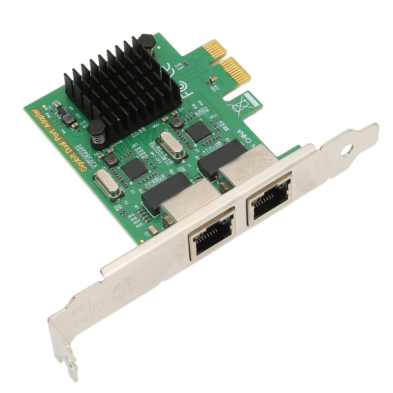 PCI E NIC Network Card 2 Way RJ45 Port for