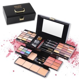 Paleta de Maquillaje para Sombra de Ojos con Colorete Facial, Cejas En Polvo, Delineador de Ojos, Lápiz y Espejo  Kit de Maquillaje Todo En Uno para  