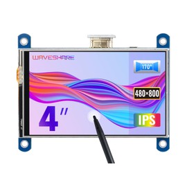 waveshare 4 inch HDMI LCD 800x480 Resolution IPS Display Resistive Touch Screen for Raspberry Pi 4B/3B+/3B/2B/B+/A+/Zero W,Support Raspbian/Ubuntu/Kali/Retropie