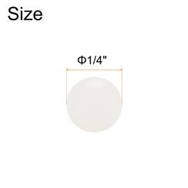 sourcing map 100pcs PP Plastic Bearing Balls 1/4" 6.35mm Solid Plastic Balls, G1 Precision Mini Balls