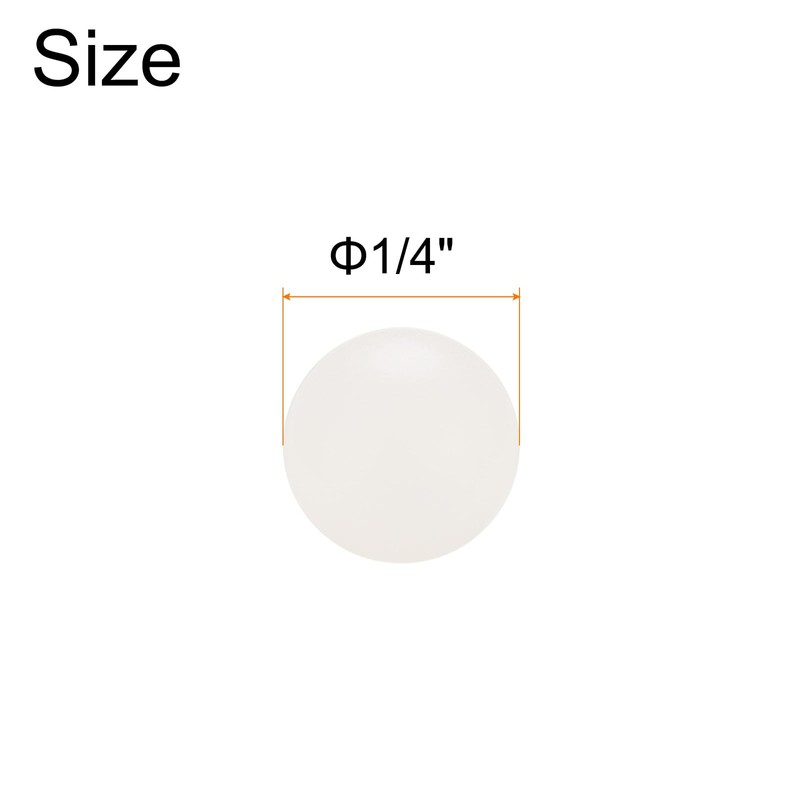 sourcing map 100pcs PP Plastic Bearing Balls 1/4" 6.35mm Solid