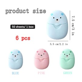 Portable Travel Soap Paper Sheets, 6 Boxes 300 Sheets Mini Disposable Paper Soap Sheets,Travel Soap Paper Sheets Disposable Soap Paper,Disposable Paper Soap Sheets Hand Washing Bath Scented Paper Soap