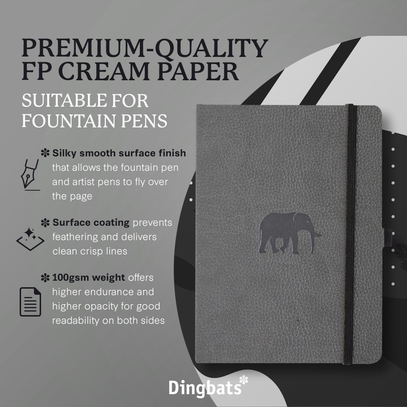 Dingbats* Wildlife Dotted Journal A5 - Vegan Leather Soft Cover,