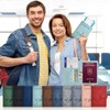 Porta Pasaporte con Bloqueo RFID, Porta Pasaporte y Visa Impermeable,