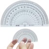 LRMYS 180 Degrees Clear Protractor, Transparent Plastic Semicircle Angle Measurement