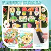 Copkim 30 Pcs Gnome Butterfly Reflective Car Magnet Set Bee
