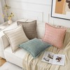 MIULEE Greyish Green Corduroy Decorative Throw Pillow Covers Pack of