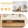 Foldable Bamboo Bath Mat for Shower, 19.68" x 14.17" in