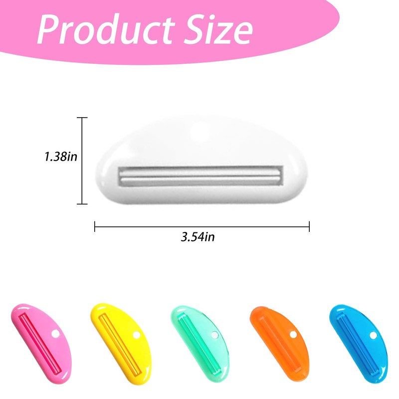 6 Pieces Toothpaste Squeezer,Convenient Tube Squeezer,Plastic Toothpaste Clips Tube Squeeze,Plastic