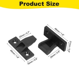 uxcell 5 Pcs Fitting Furniture Panel, 48*21*25mm Joint Bracket Push-On Clips Corner Buckle with Screws for Cabinet Wardrobe Roman Column Connection