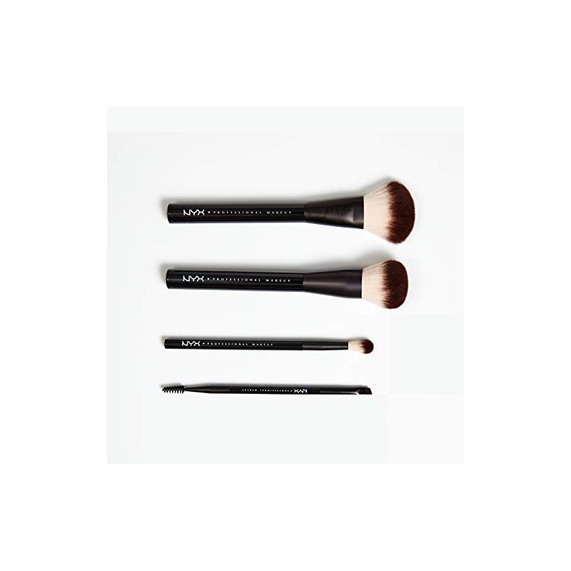 NYX Professional Makeup Juego de pinceles de maquillaje sintético de