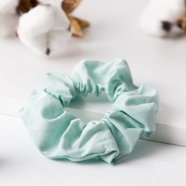 Fairhair Scrunchie – Mint | Hair Scrunchie Made of Organic Cotton and Natural Rubber | No Disturbing Metal or Seam | Gentle on Hair and Environmentally Friendly | For Versatile Hairstyles with Strong Hold