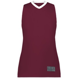 Augusta Sportswear Women's Standard Ladies Match-Up Basketball Jersey, Maroon/White, L