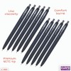 CLARO Black Jet RT Retractable Ballpoint Pens, BLACK, Fine Point