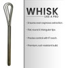 Rattleware 11” Long Handle Silver Stainless-Steel Espresso Flat Whisk -