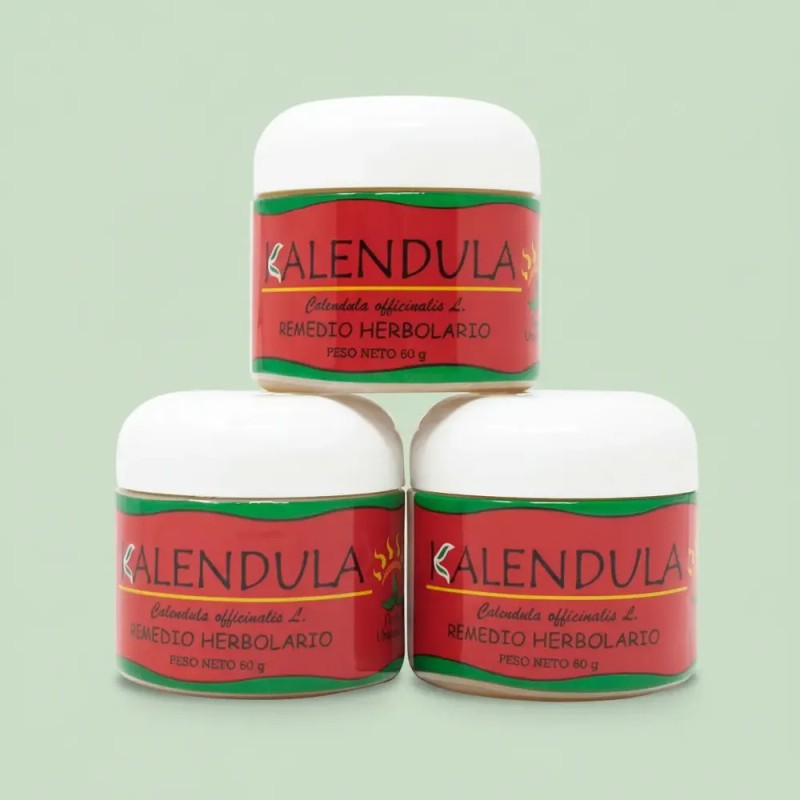 Pomada Natural De Caléndula Altamente Concentrada 60g 3 Pack