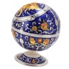 Ball Ashtray with Windproof Lid Retro Dragon Stereoscopic Relief Zinc