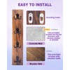 UCEC Vertical Key Holder Wall Mount with Hooks, Space-Saving Wooden
