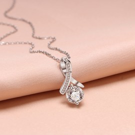 JoycuFF 2024 Graduation Gift for Daughter from Mom Parents Love Knot Necklace College Graduation Jewelry Class of 2024 Unique 925 Sterling Silver Gift