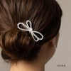 JewelVOX Hair Clip, Hair Pin, Hair Accessory, Wedding, Ribbon, Pearl,
