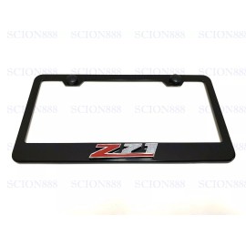 License Plate Frame 1pc 3D Z71 LOGO Emblem Badge BLACK Stainless Metal License Plate Frame