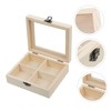 ULTECHNOVO Wooden Tea Storage Organizer with Four Compartments Natural Tea