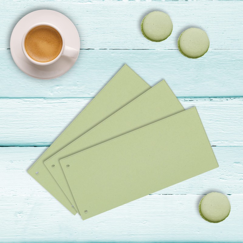 Oxford 100 x Green Paper Dividers Punched 190gsm