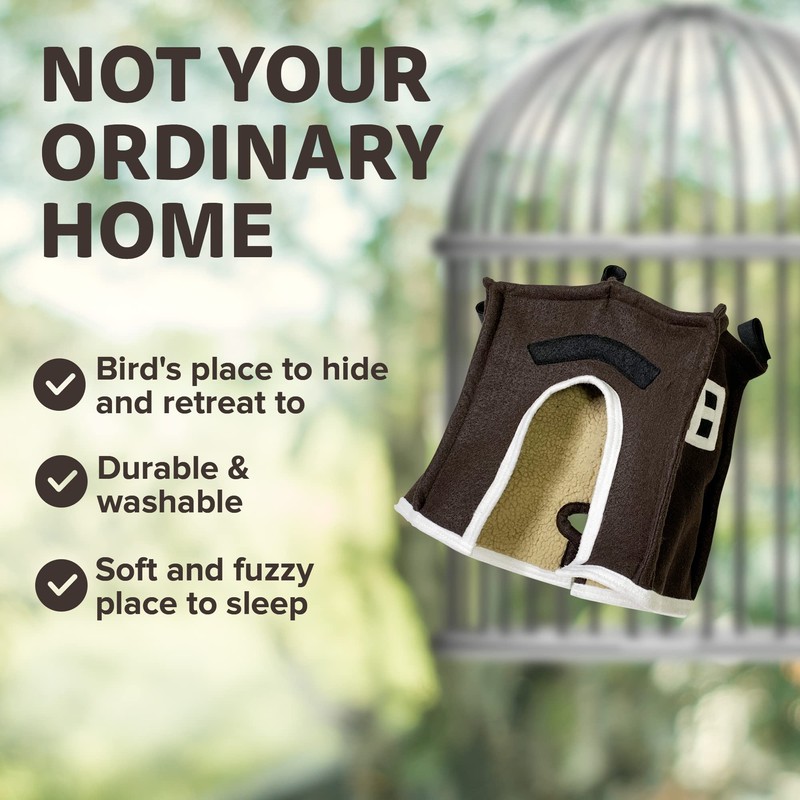 Crazy K Farm - Avian Haven Bird Hut, Comfy Bird