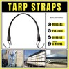 21" Inch 10 Pack Rubber Bungee Cords with Metal Hooks