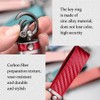 Mearo Genuine Leather Car Keychain, Carbon Fiber Key Chains with