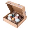 12PCS Portable Wood Simulation Eggs DIY Easter Egg for Home