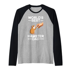 Funny Hamster Design For Men Dad Father Dwarf Hamster Lover Raglan Baseball Tee