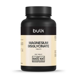 Bulk Magnesium Glycinate Bisglycinate Tablets, 500mg, 180 Tablets, High Absorption, Supports Muscle Function, Sleep, Bone Health and Energy, Vegan, Non-GMO, Gentle on Stomach, Packaging May Vary