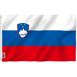 Anley Fly Breeze 3x5 Feet Slovenia Flag - Vivid Color and Fade Proof - Canvas Header and Double Stitched - Slovene Flags Polyester with Brass Grommets 3 X 5 Ft